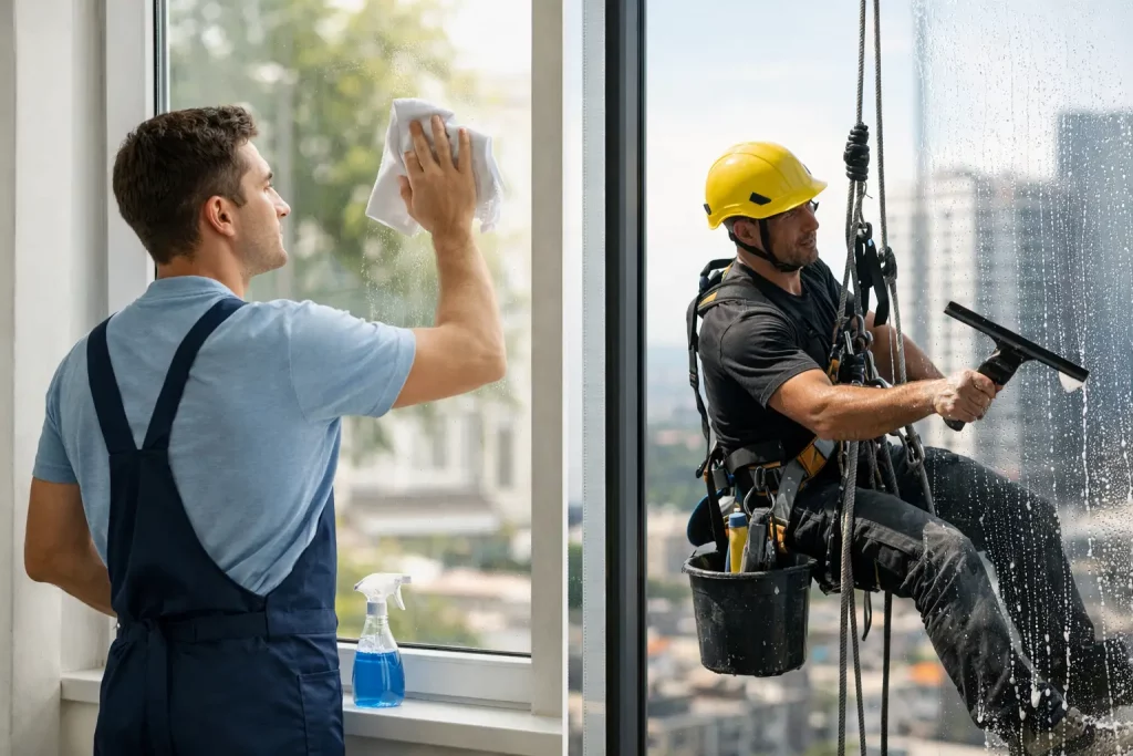 Interior Versus Exterior Window Cleaning