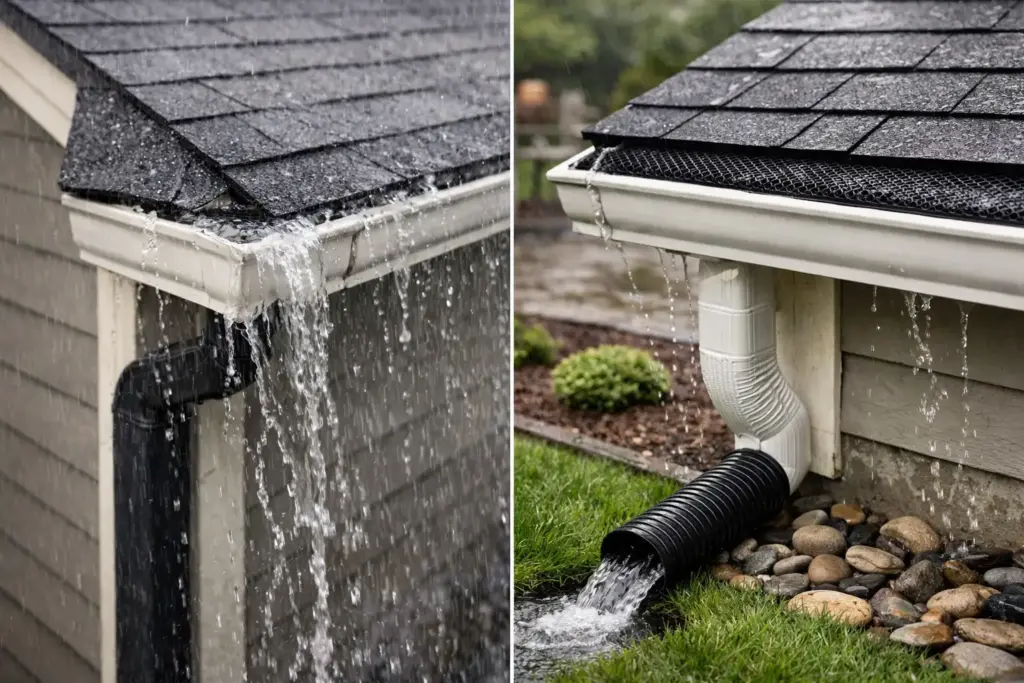 A Gutter Overflow Damage Prevention Example