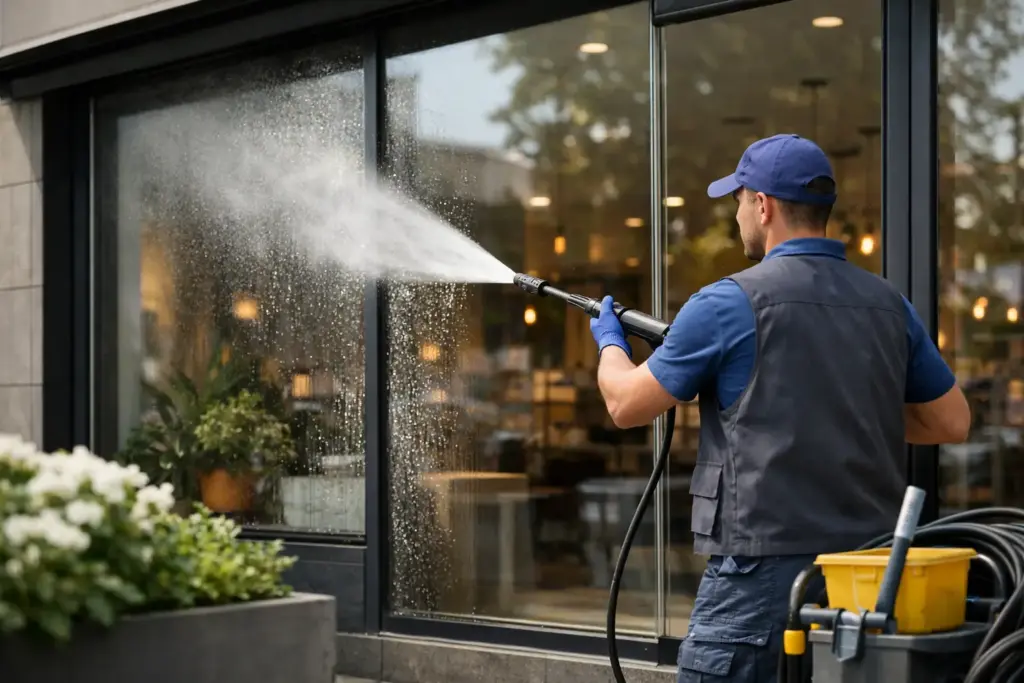 Storefront Cleaning First Impression Example